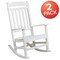 Flash Furniture Winston All-Weather Rocking Chair in White Faux Wood, PK2 2-JJ-C14703-WH-GG - alternate 5